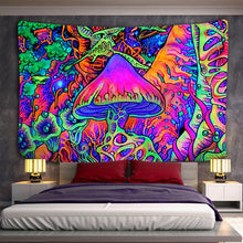 Load image into Gallery viewer, Psychedelic Mushroom Mandala Tapestry Wall Hanging
