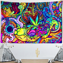 Load image into Gallery viewer, Psychedelic Mushroom Mandala Tapestry Wall Hanging