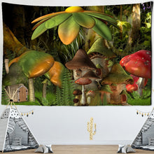 Load image into Gallery viewer, Psychedelic Mushroom Mandala Tapestry Wall Hanging