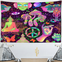 Load image into Gallery viewer, Psychedelic Mushroom Mandala Tapestry Wall Hanging