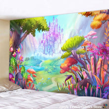 Load image into Gallery viewer, Psychedelic Mushroom Mandala Tapestry Wall Hanging