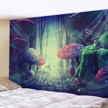 Load image into Gallery viewer, Psychedelic Mushroom Mandala Tapestry Wall Hanging