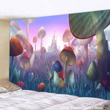 Load image into Gallery viewer, Psychedelic Mushroom Mandala Tapestry Wall Hanging