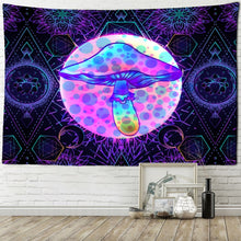 Load image into Gallery viewer, Psychedelic Mushroom Mandala Tapestry Wall Hanging