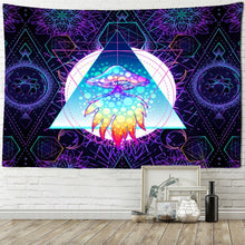 Load image into Gallery viewer, Psychedelic Mushroom Mandala Tapestry Wall Hanging