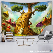 Load image into Gallery viewer, Psychedelic Mushroom Mandala Tapestry Wall Hanging