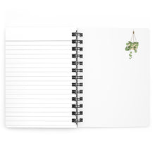 Load image into Gallery viewer, Plant Spiral Notebook- White, Houseplant Journal
