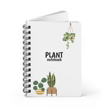 Load image into Gallery viewer, Plant Spiral Notebook- White, Houseplant Journal
