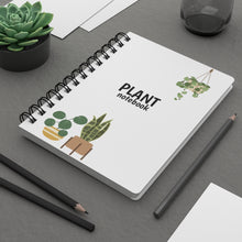 Load image into Gallery viewer, Plant Spiral Notebook- White, Houseplant Journal
