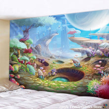 Load image into Gallery viewer, Psychedelic Mushroom Mandala Tapestry Wall Hanging
