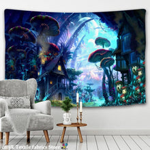 Load image into Gallery viewer, Psychedelic Mushroom Mandala Tapestry Wall Hanging
