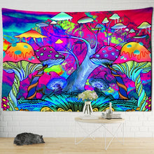 Load image into Gallery viewer, Psychedelic Mushroom Mandala Tapestry Wall Hanging
