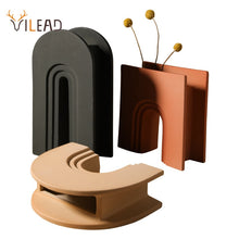 Load image into Gallery viewer, VILEAD Porcelain Geometric Vases Nordic Ceramic Flower Pot Modern Art Living Room Interior House Home Decoration Accessories
