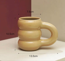 Load image into Gallery viewer, Unique Ceramic Large Mug with Big Handgrip

